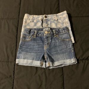 Cherokee Light Blue and Cat & Jack Dark Jean Shorts
